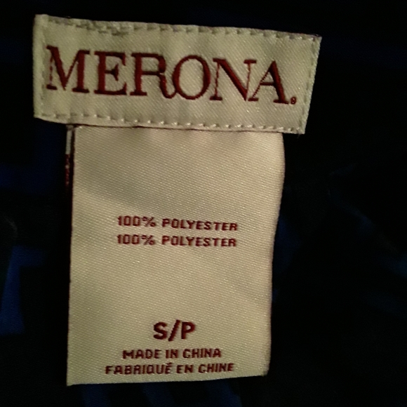 Vintage Merona Womens Small Black and Blue Light Mini Skirt - Picture 8 of 11